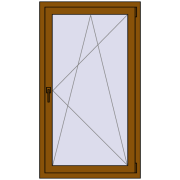 REHAU EURO 70 800x1400 мм GOLDEN OAK з двох сторін