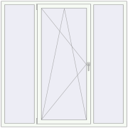 REHAU SYNEGO MD 1800x1800 мм Білий (RAL 9016) з двох сторін