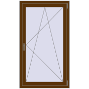 REHAU EURO 70 800x1400 мм WALNUT з двох сторін