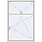 REHAU Euro-Design 60 1000x1500 мм Білий (RAL 9016) з двох сторін