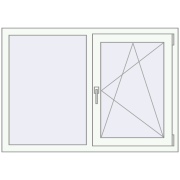 REHAU Euro-Design 60 1175x855 мм Білий (RAL 9016) з двох сторін REHAU Euro-Design 60 1175x855 мм Білий (RAL 9016) з двох сторін