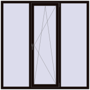 REHAU Euro-Design 60 1800x1800 мм BLACK_BROWN з двох сторін REHAU Euro-Design 60 1800x1800 мм BLACK_BROWN з двох сторін