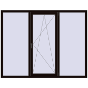 REHAU EURO 70 2050x1600 мм BLACK_BROWN з двох сторін REHAU EURO 70 2050x1600 мм BLACK_BROWN з двох сторін