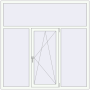 REHAU Euro-Design 60 1800x1800 мм Білий (RAL 9016) з двох сторін