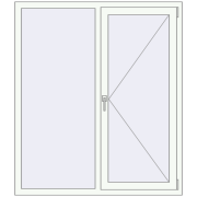 Вікна 1300x1500 мм REHAU Euro-Design 60 Білий (RAL 9016) з двох сторін