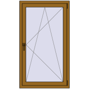 REHAU SYNEGO MD 800x1400 мм LIGHT_OAK з двох сторін