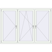 REHAU EURO 70 2050x1420 мм Білий (RAL 9016) з двох сторін