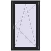 REHAU SYNEGO MD 800x1400 мм BLACK_ULTI-MATT з двох сторін