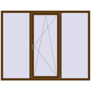 REHAU EURO 70 2050x1600 мм WALNUT з двох сторін